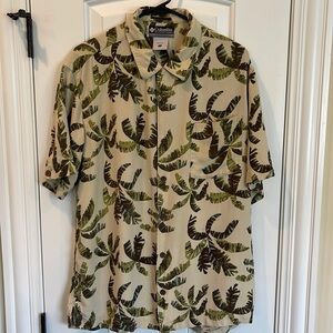 🎈COLUMBIA XCO Silk Tropical Escape Palm Short Sleeve Hawaiian Shirt